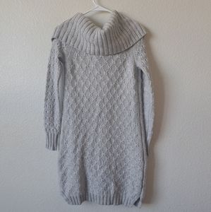 Anthropologie Sparrow Gray Wool Blend Cowl Neck Sweater Dress Size XS